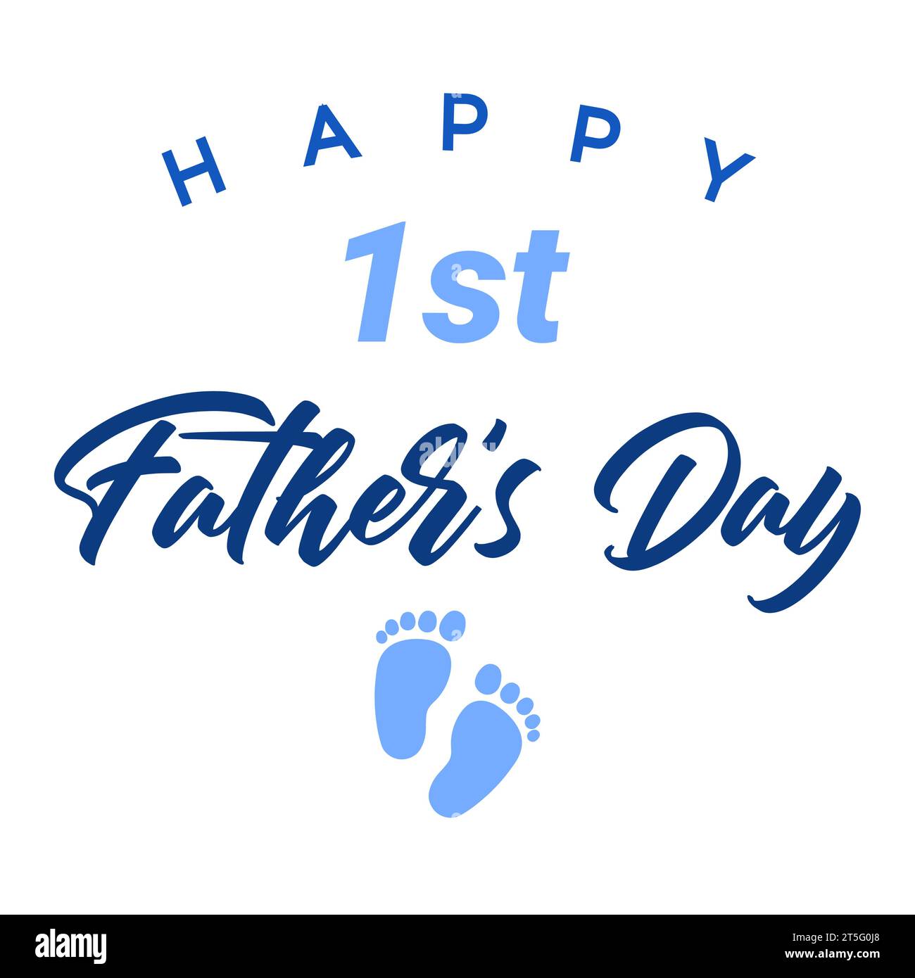 Happy Fathers Day calligraphy. My first Fathers day light banner. Happy